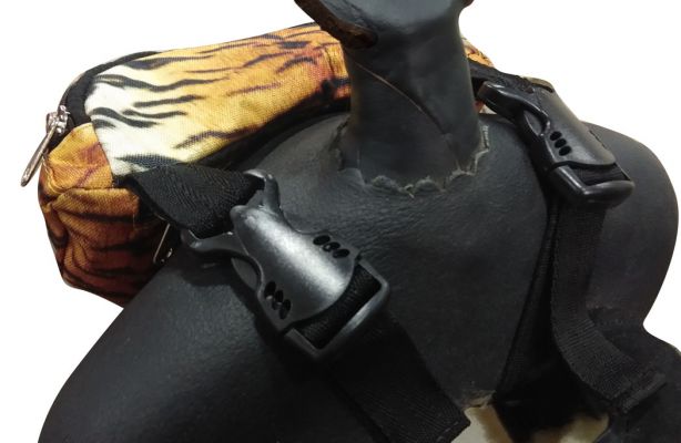 Showman Tiger Print Insulated Nylon Saddle Pouch #2